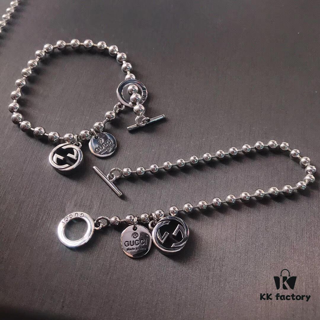 692feeb299f2d84055c8d2e7 New Arrival! Gucci Men's Prayer Bead Bracelet with Clasp Design, Couple and Best Friend Style Necklace