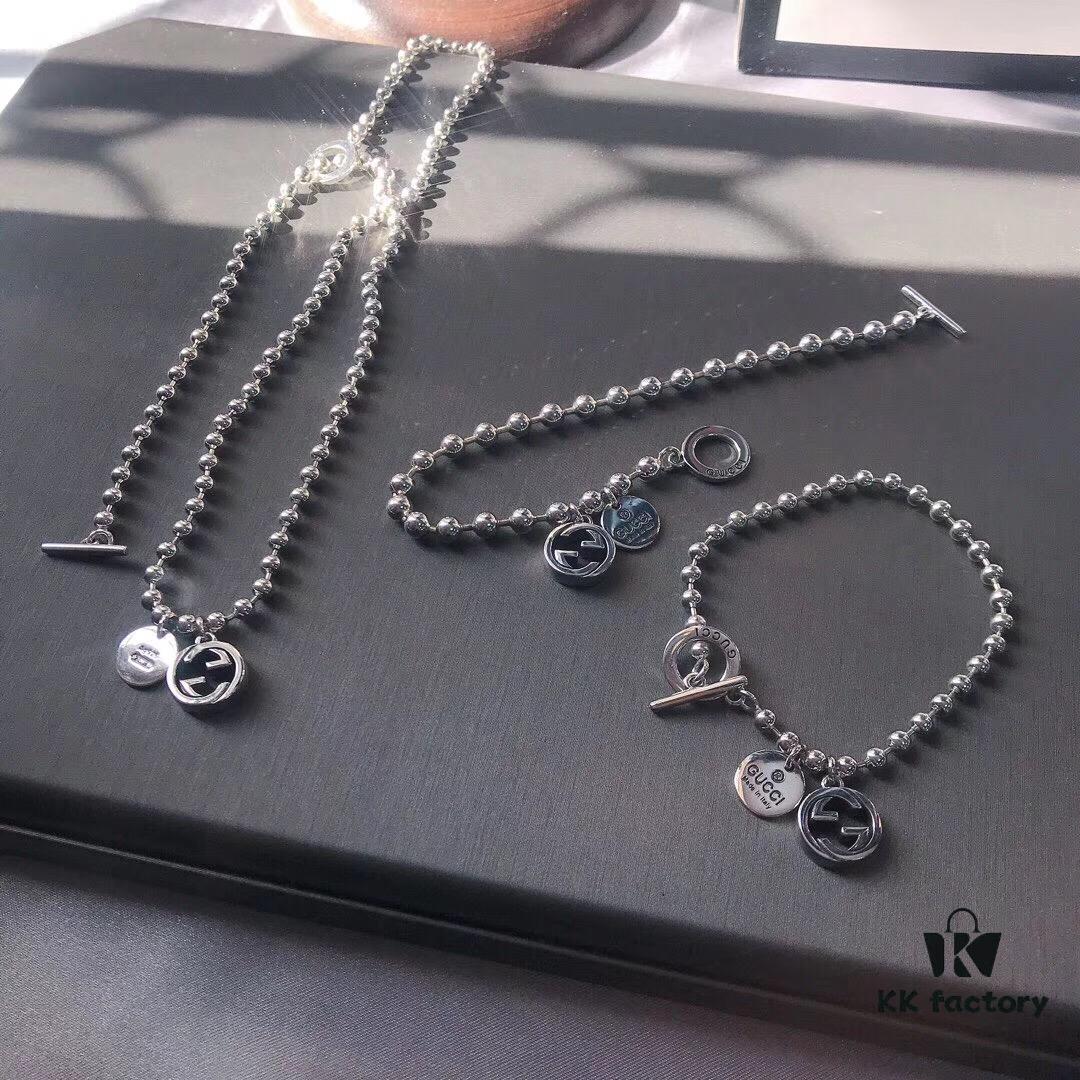 692feeb599f2d84055c8d2e9 New Arrival! Gucci Men's Prayer Bead Bracelet with Clasp Design, Couple and Best Friend Style Necklace