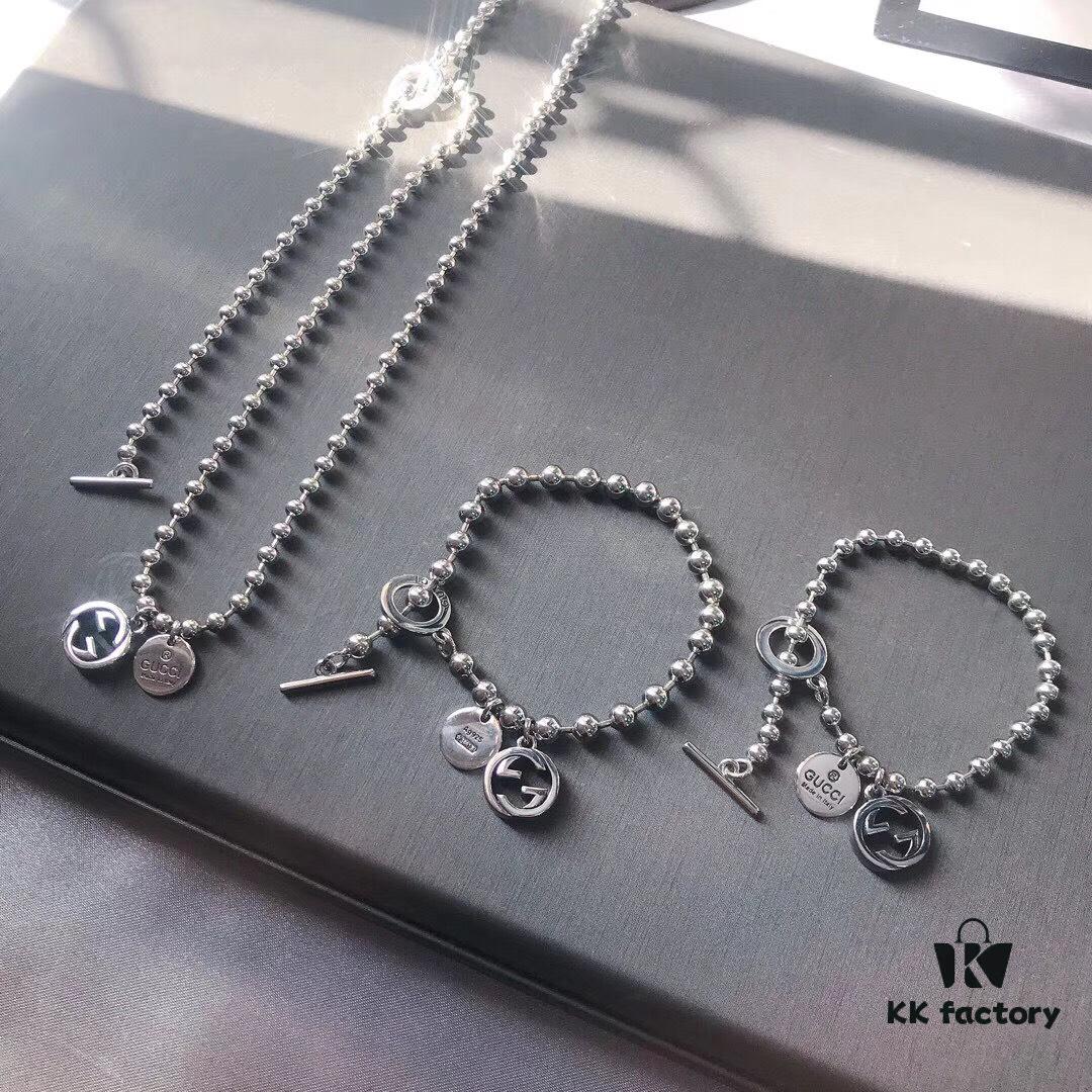 692feeb699f2d84055c8d2ed New Arrival! Gucci Men's Prayer Bead Bracelet with Clasp Design, Couple and Best Friend Style Necklace