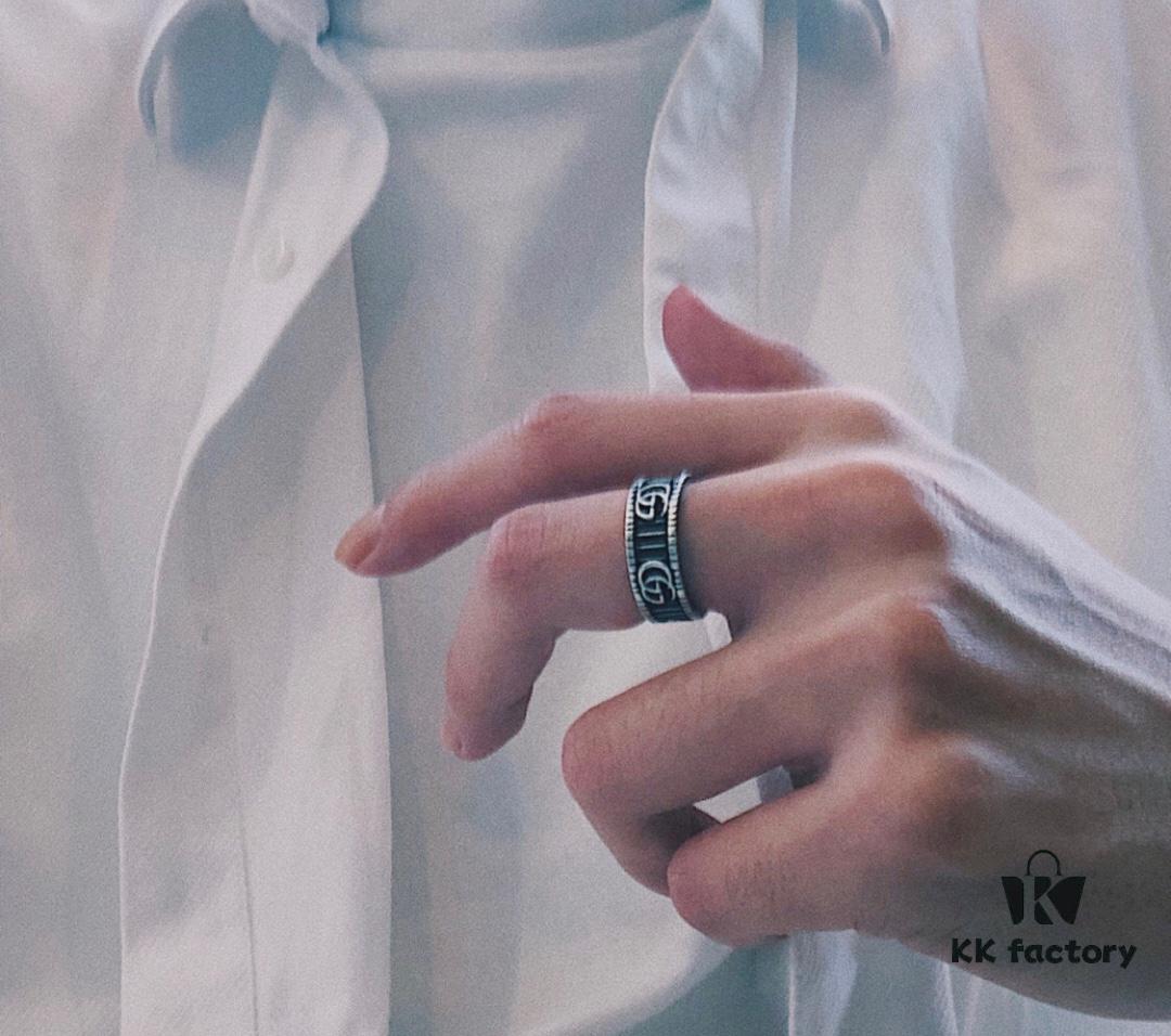 Double G Kill! Buy It Now! Classic Double G Logo Gucci-Style Vintage Couple Ring for Lovers and Best Friends
