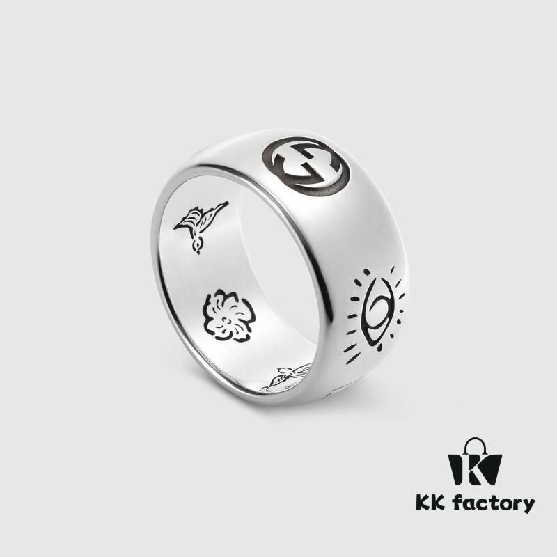 692feeba99f2d84055c8d2f1 Gucci Blind For Love Couple's Ring 2019 Latest Model Ring Original 925 Sterling Silver (GucciGhost) Series Accessories to Awaken Vivid Sensory Perception. Simple, Stylish, Independent and Unconventional!