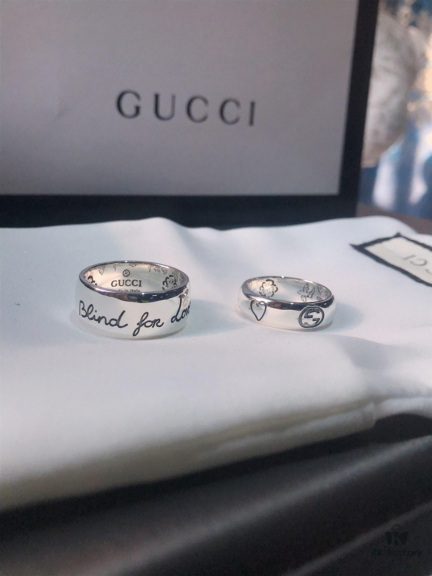 692feebe99f2d84055c8d2f7 Gucci Blind For Love Couple's Ring 2019 Latest Model Ring Original 925 Sterling Silver (GucciGhost) Series Accessories to Awaken Vivid Sensory Perception. Simple, Stylish, Independent and Unconventional!