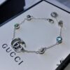 New Heavyweight Double G Turquoise Necklace and Bracelet Set with Daisy Pendant