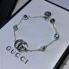 New Heavyweight Double G Turquoise Necklace and Bracelet Set with Daisy Pendant