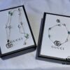 New Heavyweight Double G Turquoise Necklace and Bracelet Set with Daisy Pendant