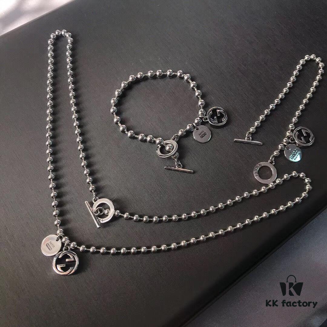 692feee199f2d84055c8d328 New Arrival! Gucci Men's Prayer Bead Bracelet with Clasp Design, Couple and Best Friend Style Necklace