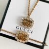 692feef999f2d84055c8d353 New Year Gift 🎁 2020 New Gucci Double G Full Diamond Necklace Bracelet, Counter-Matching Brass Material