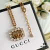 692feefa99f2d84055c8d354 New Year Gift 🎁 2020 New Gucci Double G Full Diamond Necklace Bracelet, Counter-Matching Brass Material