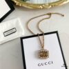 692feefa99f2d84055c8d355 New Year Gift 🎁 2020 New Gucci Double G Full Diamond Necklace Bracelet, Counter-Matching Brass Material
