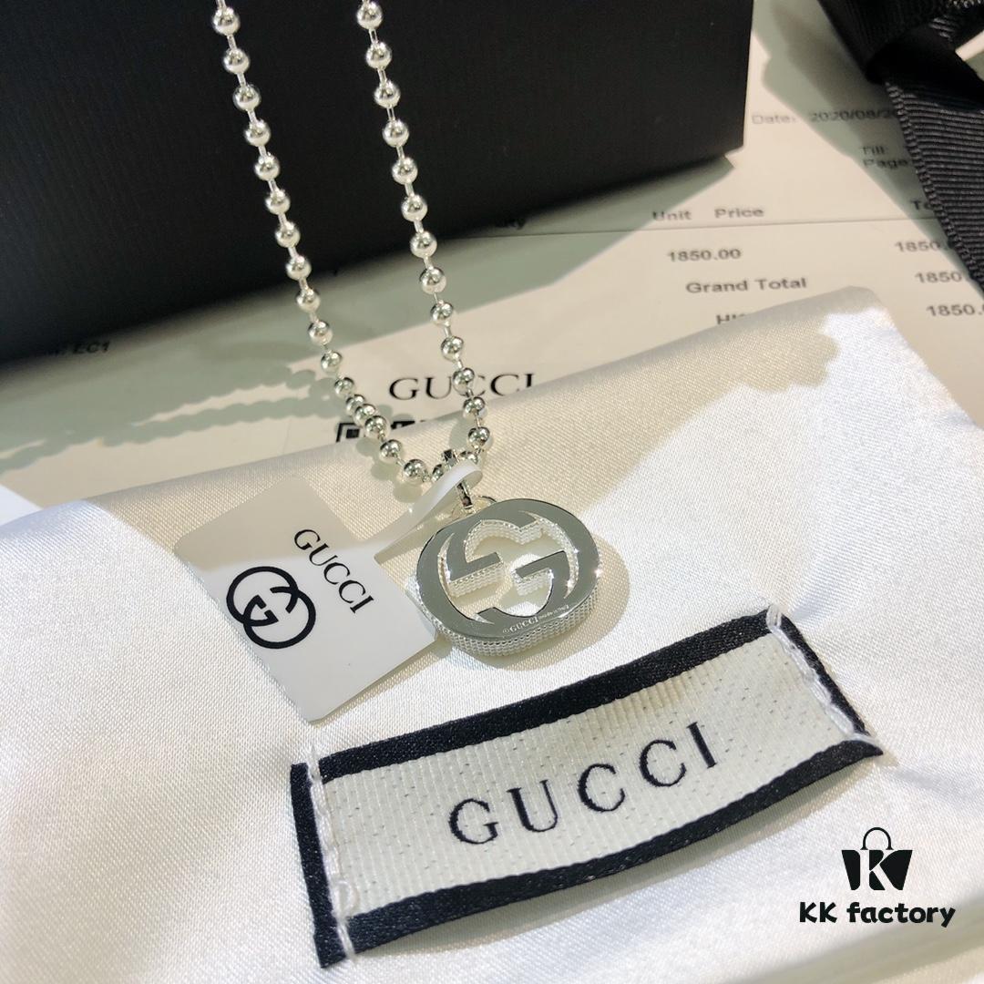 692fef0e99f2d84055c8d379 Gucci Necklace, Real Photo Match, 1:1 Replica with Stickers, Tags, Labels, and Receipt Included, Gucci Fashion Simple Style Unique Design Silver Made Refined Double G Pendant Unisex Trending Hot Item