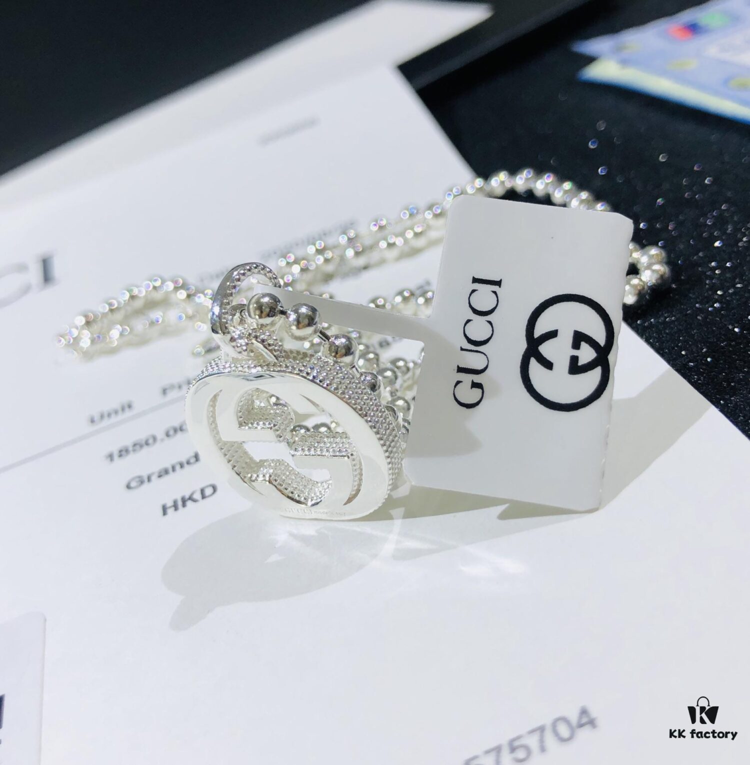 692fef1199f2d84055c8d37f Gucci Necklace, Real Photo Match, 1:1 Replica with Stickers, Tags, Labels, and Receipt Included, Gucci Fashion Simple Style Unique Design Silver Made Refined Double G Pendant Unisex Trending Hot Item