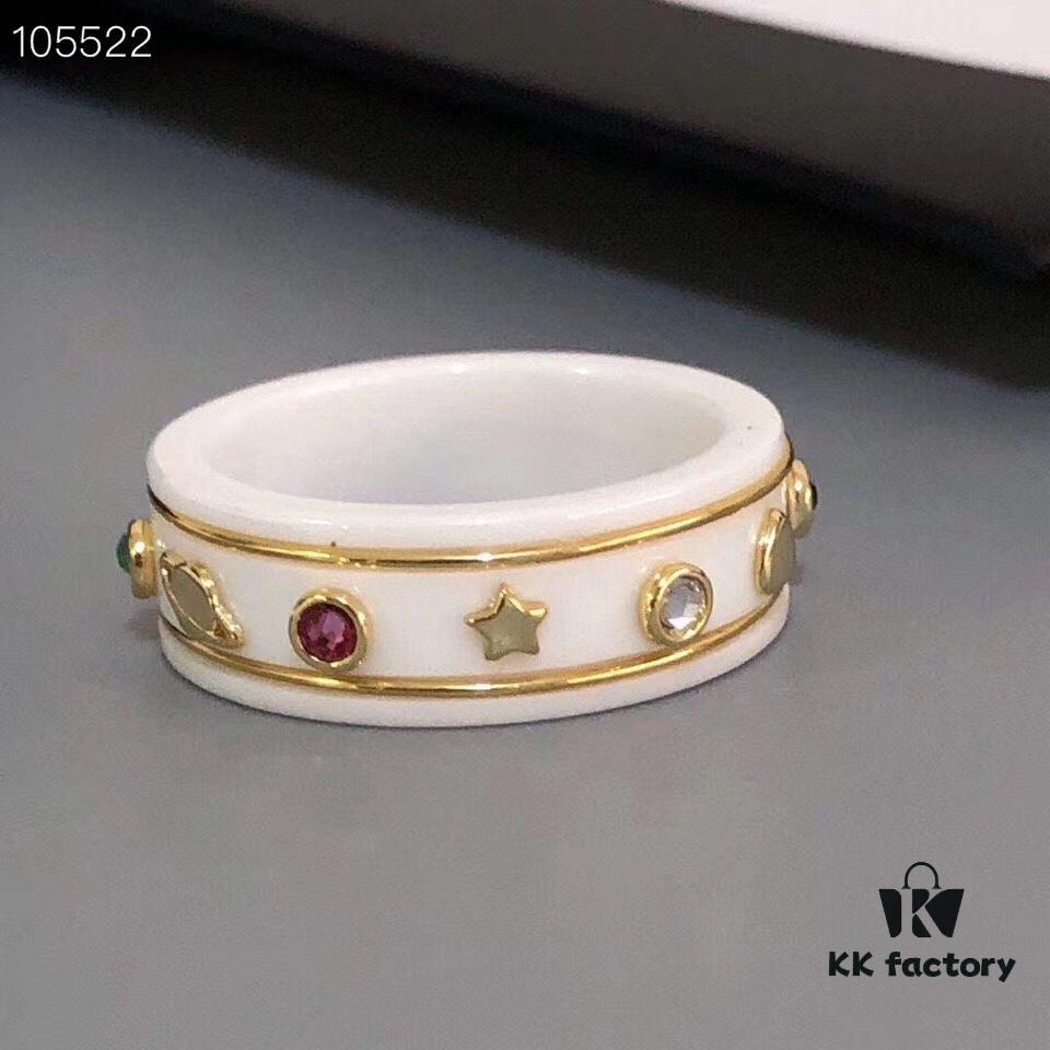 Gucci Original Order Level New Resin Classic White Ring