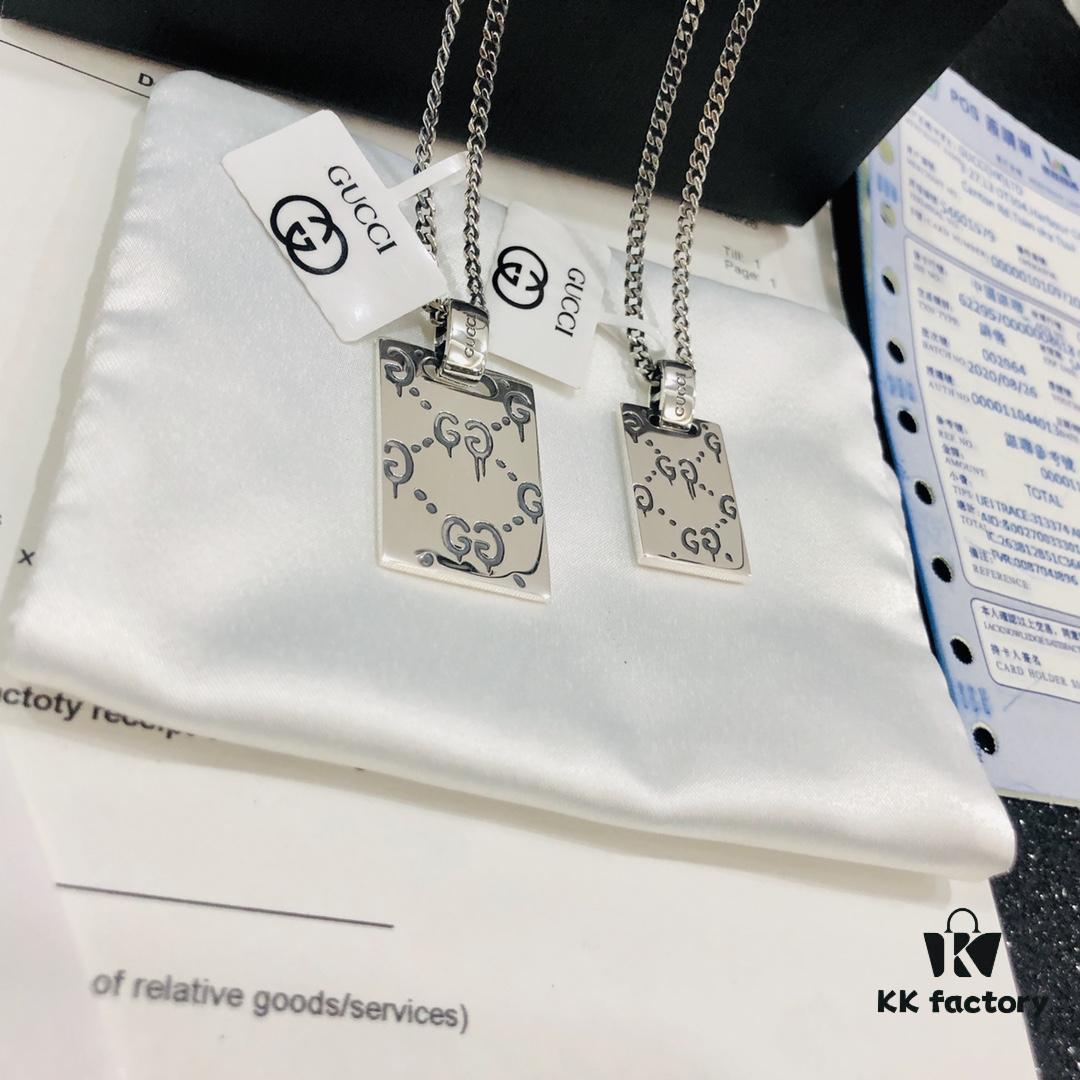 692fef1699f2d84055c8d389 Gucci Official Photos Replica One-to-One Sticker, Labels, Receipt Included, Gucci Ghost Skull Necklace, Double G Texture Pendant, Artistic Design, 65cm Chain Length, Must-Have for Fashion Enthusiasts