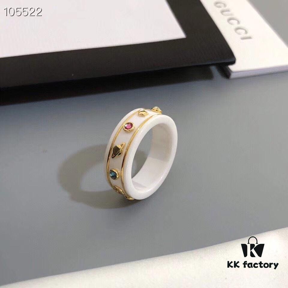 Gucci Original Order Level New Resin Classic White Ring