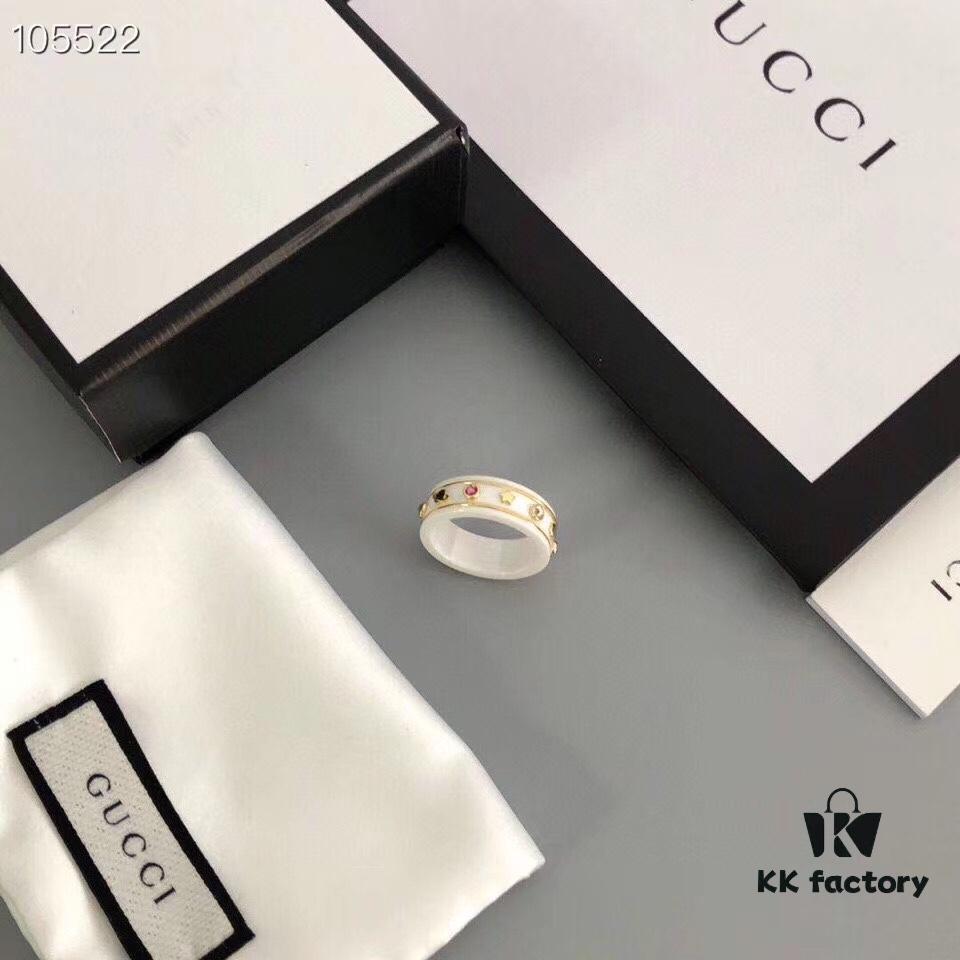Gucci Original Order Level New Resin Classic White Ring