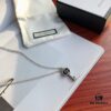 692fef1e99f2d84055c8d39b Sterling Silver Gucci Plated Double Key Pendant Necklace, Unisex Design with Dual-Tone Contrast for Men and Women, 55cm Chain Length, Ideal for Gifting or Personal Use