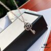 692fef1f99f2d84055c8d39d Sterling Silver Gucci Plated Double Key Pendant Necklace, Unisex Design with Dual-Tone Contrast for Men and Women, 55cm Chain Length, Ideal for Gifting or Personal Use