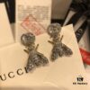 692fef2499f2d84055c8d3a5 GUCCI Full Diamond Double G Bee Stud Earrings