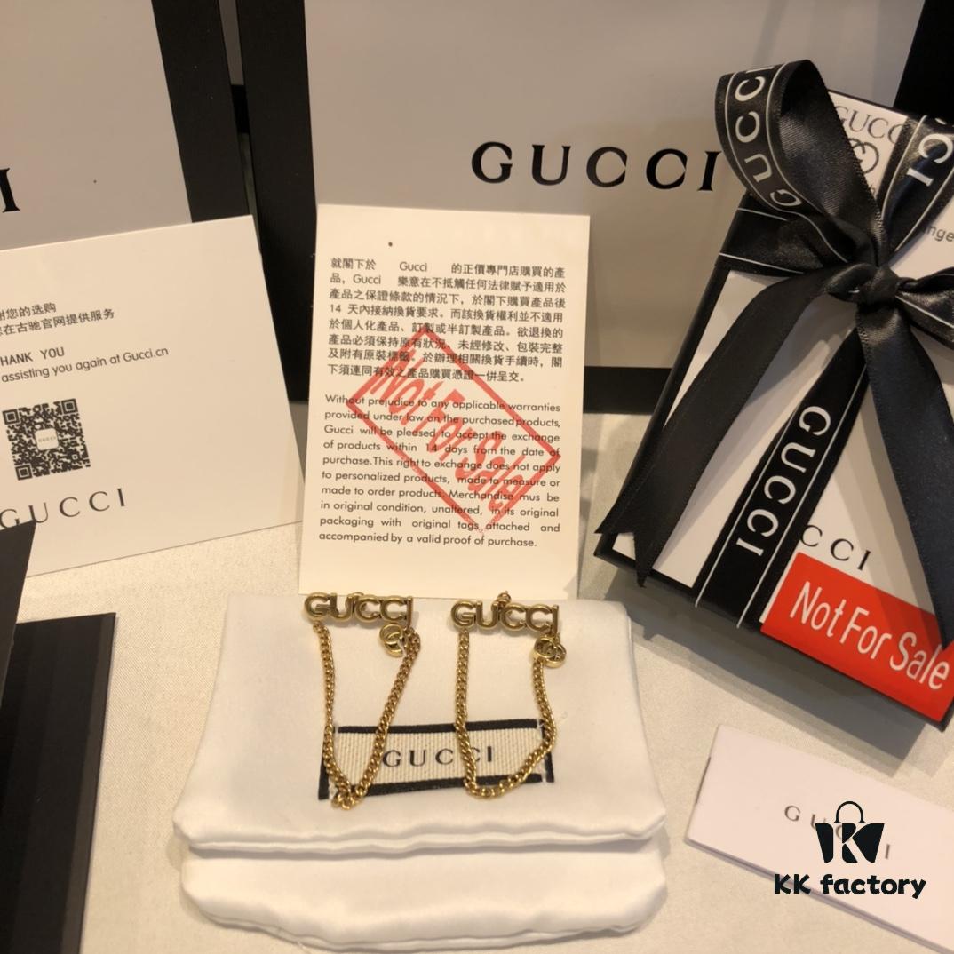 692fef2a99f2d84055c8d3b1 GUCCI Tassel Double G Stud Earrings