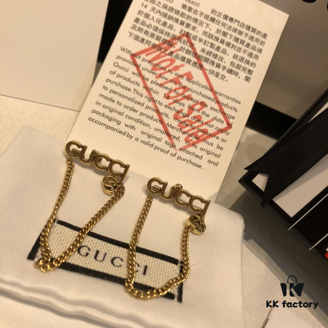 692fef2a99f2d84055c8d3b2 GUCCI Tassel Double G Stud Earrings