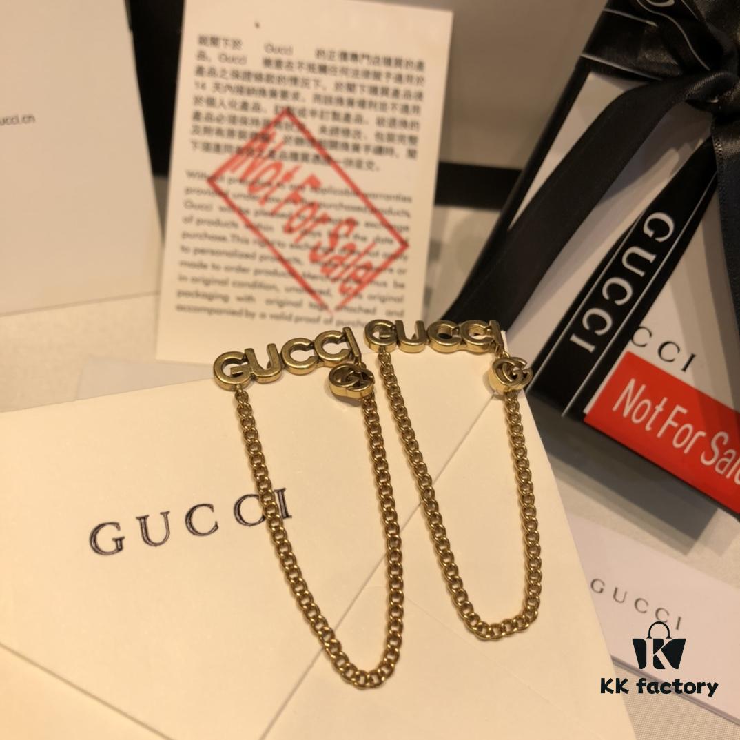 692fef2c99f2d84055c8d3b3 GUCCI Tassel Double G Stud Earrings