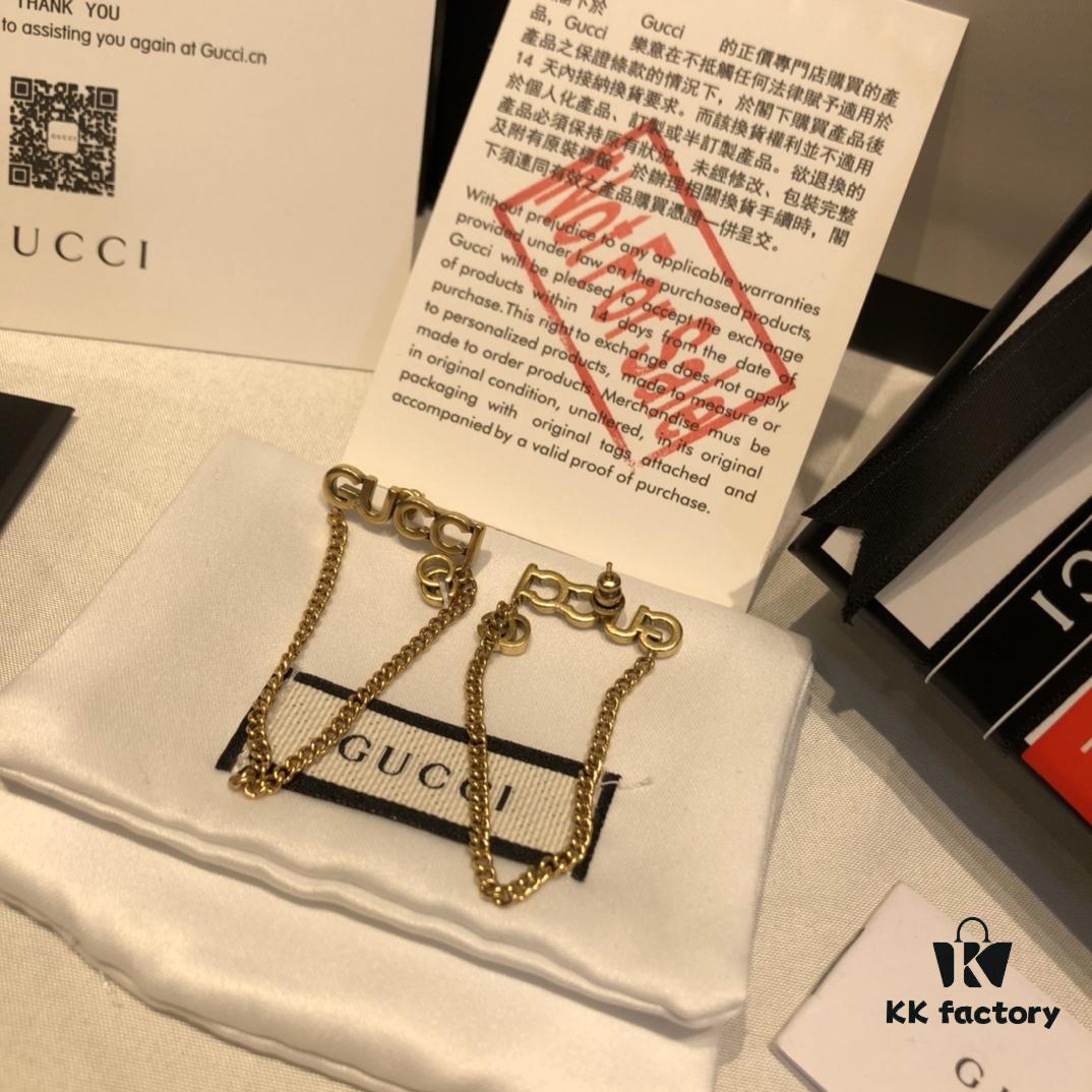 692fef3099f2d84055c8d3b8 GUCCI Tassel Double G Stud Earrings