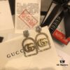 692fef3599f2d84055c8d3bf GUCCI Diamond-Paved Double G Set Necklace and Stud Earrings