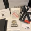 GUCCI Diamond-Circled Double G Brooch
