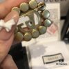 GUCCI Diamond-Circled Double G Brooch
