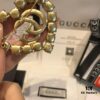 GUCCI Pearl Double G Heart Brooch
