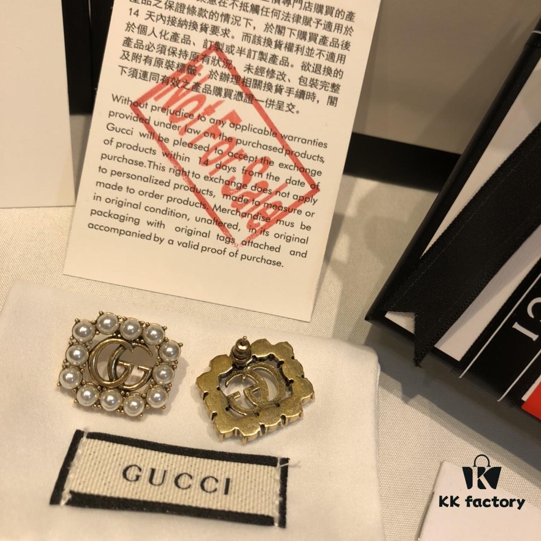 692fef5599f2d84055c8d3f0 GUCCI Pearl Double G Stud Earrings