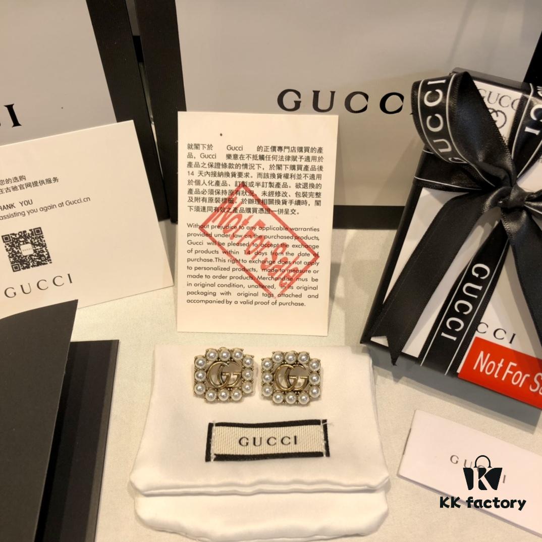 692fef5699f2d84055c8d3f2 GUCCI Pearl Double G Stud Earrings