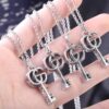 New Arrival Gucci Sterling Silver Key Necklace