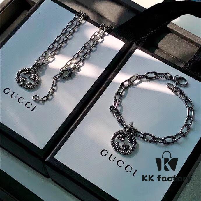 G Brand Sterling Silver Double G Twisted Rope Set