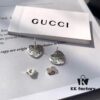 692fef8099f2d84055c8d443 Exclusive Launch! Now Available! Authentic Custom Gucci Blind For Love Pure Silver Earrings, Heart-shaped Silver Studs Engraved with Iconic Gucci Motifs Including Eyes, Hearts, and the Phrase 'Blind For Love', Unisex Design Perfect for Couples, Comes with Full Packaging, Ideal as a Gift or for Personal Use!