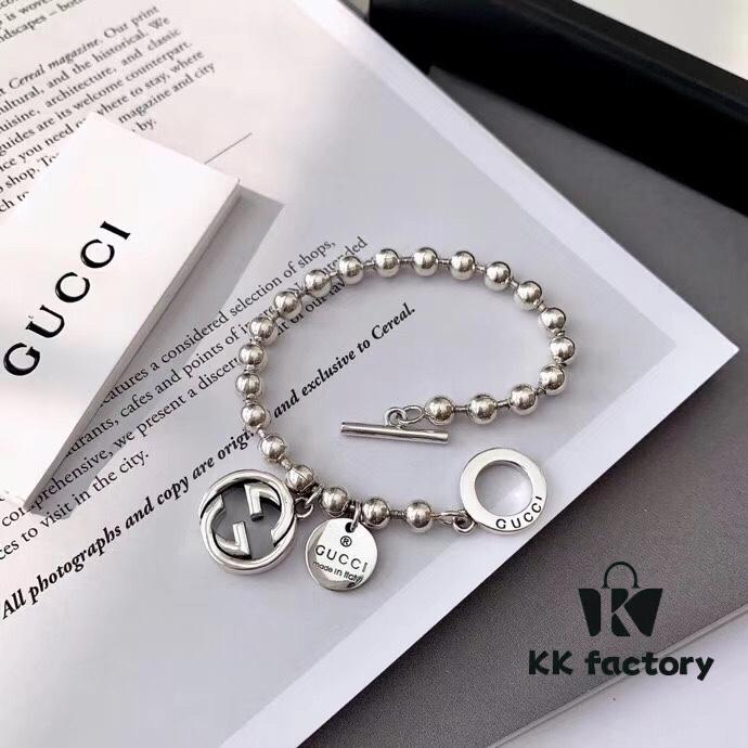 692fef8399f2d84055c8d44d Exclusive Launch! Finally Available! Authentic Custom Gucci Letter Pendant Bracelet, Double G Luxury Classic Bestseller!