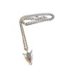Gucci Wolf Head Silver Necklace, Vintage Style, Hand-Carved Siberian Tiger Design