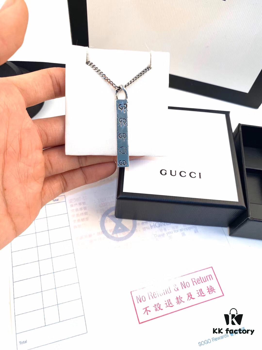 692fef9799f2d84055c8d47c Authentic Replica (Matching Version) Gucci Series Necklace 🔺 (Gucci-GHOST) Series Accessory to Awaken Vivid Sensibility. Simple, Fashionable, Independent and Unconventional – Playful Ghost Necklace 👻, Fresh and Delicate 🥰