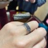Gucci 925 Sterling Silver Double G Striped Vintage Ring