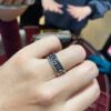 Gucci 925 Sterling Silver Double G Striped Vintage Ring