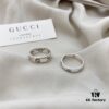 692fefb599f2d84055c8d4b2 Gucci Gucci 925 Sterling Silver Fearless Love Double G Floral and Bird Couple Ring