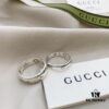 692fefb599f2d84055c8d4b3 Gucci Gucci 925 Sterling Silver Fearless Love Double G Floral and Bird Couple Ring