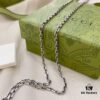 Gucci Gucci 925 Sterling Silver Double G Cross Necklace