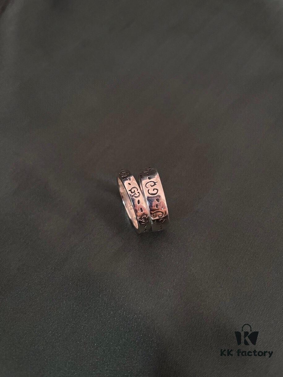 692fefd999f2d84055c8d4e9 Gucci 925 Sterling Silver Skull Pixie Couple Ring