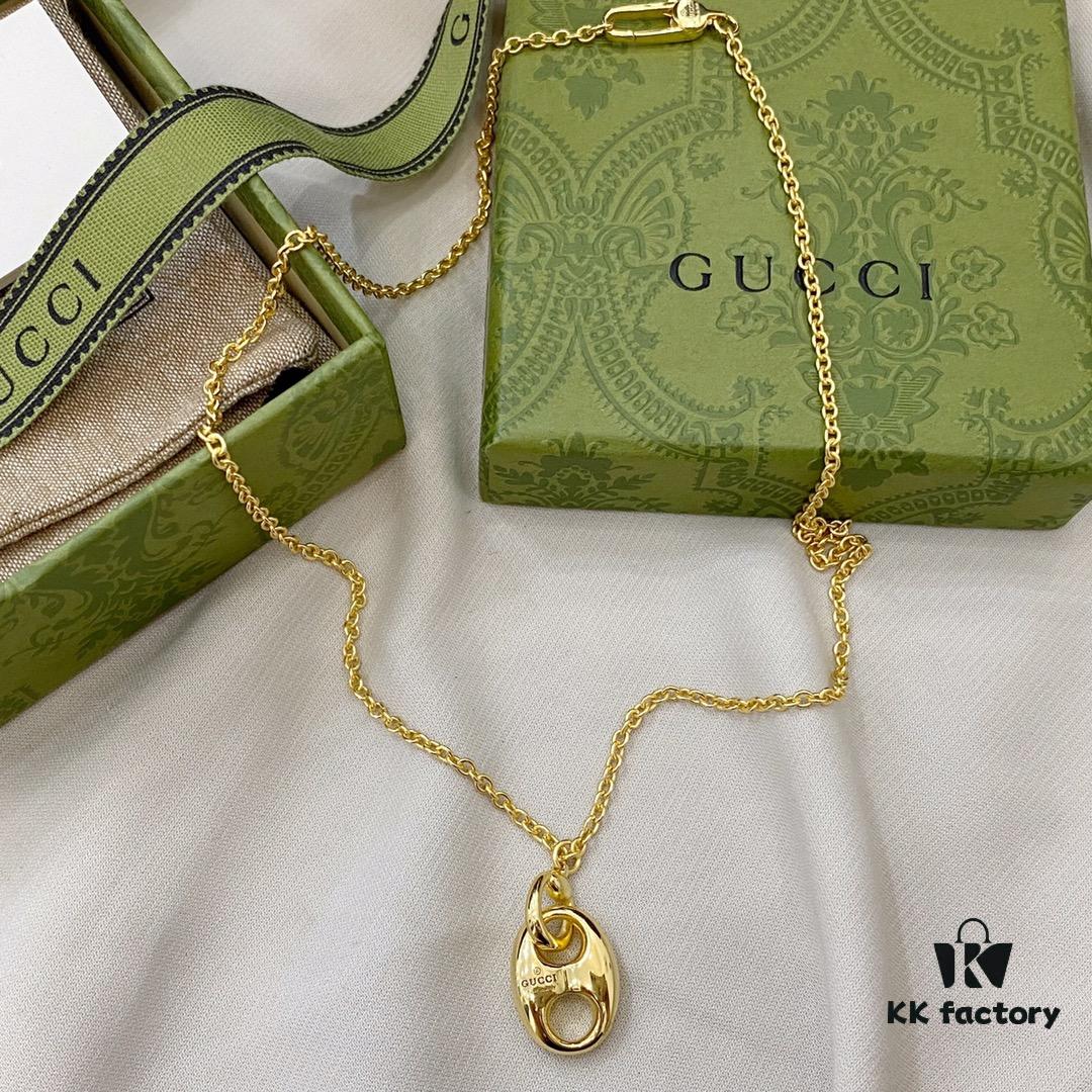 Gucci Gucci 925 Sterling Silver Pig Nose Necklace