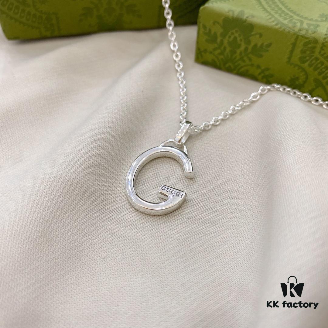 Gucci Gucci 925 Sterling Silver Large G Pendant Minimalist Necklace