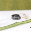 692fefe599f2d84055c8d502 Gucci Icon Series Black and White Ceramic Couple's Ring with Gold Trim