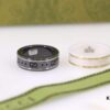 692fefe699f2d84055c8d503 Gucci Icon Series Black and White Ceramic Couple's Ring with Gold Trim