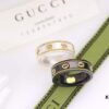 692fefe799f2d84055c8d507 Gucci Icon Series Gold-Edged Black and White Ceramic Couple's Ring