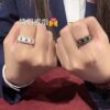 692fefe999f2d84055c8d50b Gucci Icon Series Bee Black Ceramic Couple Ring